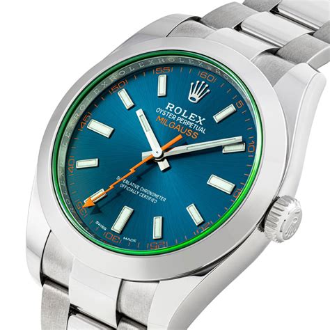 rolex milgauss blu prezzo|rolex milgauss blue price.